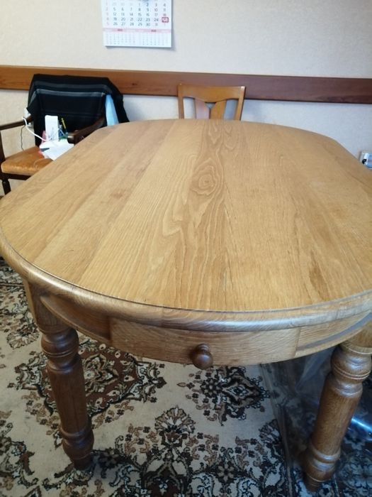 Дубовый стол, овал 160*100, выс. 77 см