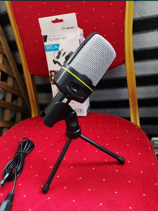 Mikrofon karaoke ze statywem dookolny studyjny