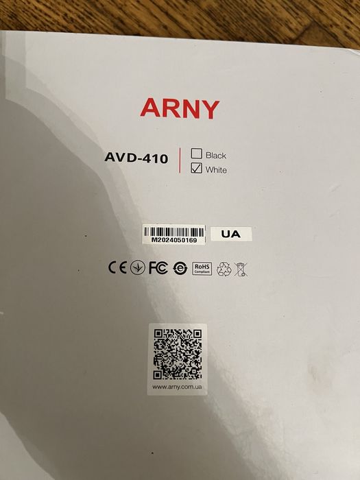 Відеодомофон кольоровий сенсорний Arny AVD-410 Білий
Arny AVD-410 виде