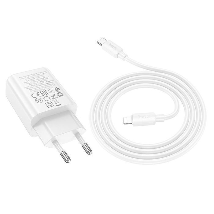 Ładowarka sieciowa do telefonu Hoco USB A + USB C QC3.0 PD 3A 20W +