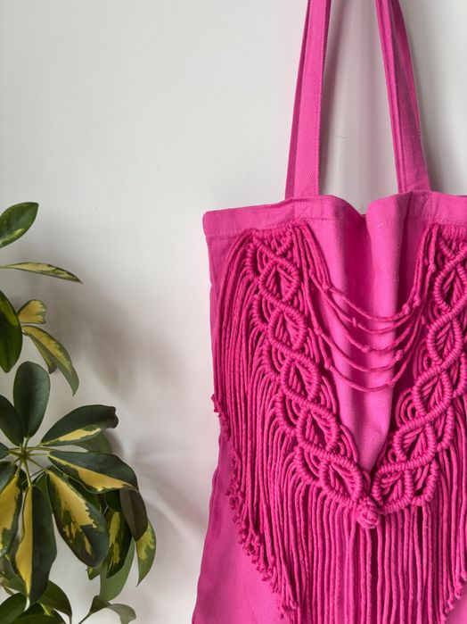 Boho torba torebka na ramię worek torba sklepowa shopperka