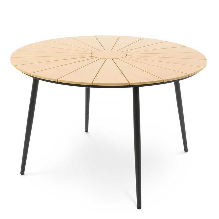 Stół ogrodowy okrągły 120 cm Palermo - Beżowy