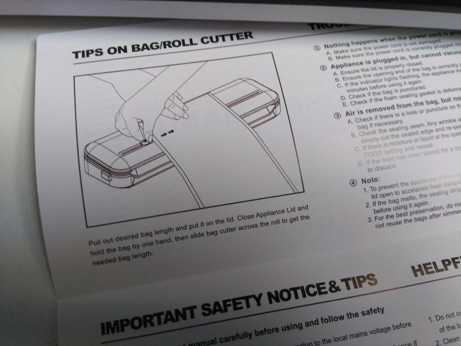 Máquina profissional embalar a vácuo, sacos para embalar