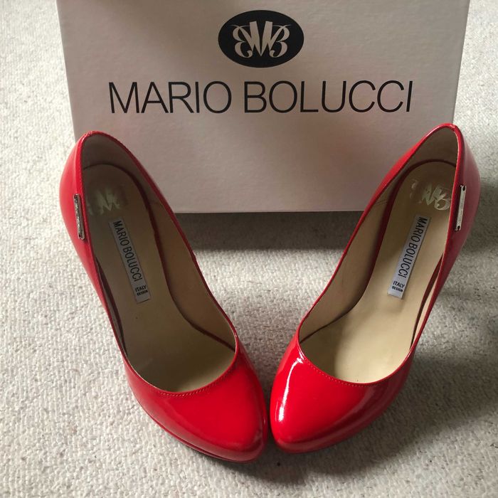 Szpilki skórzane, czerwone, Mario Bolucci czarne rozmiar 37, nowe [5]