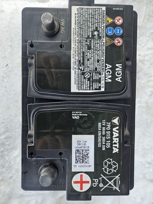 Акумулятор VARTA AGM VW AG