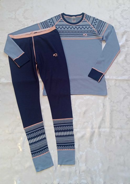 Kari Traa 100% шерсть мериноса комплект шерстяной термобелье Норвегия