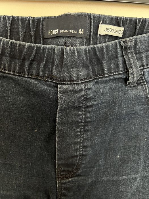 Jeansowe spodnie dżinsy jeansy 44 XXL House z haftem