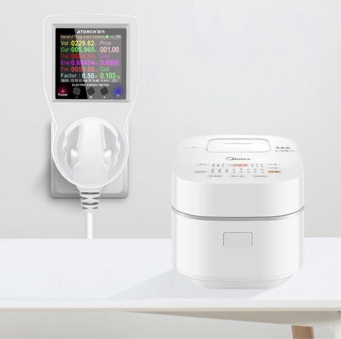 Cyfrowy miernik mocy i energii 85 - 265V AC z Bluetooth 3680W