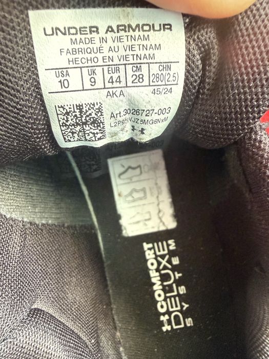 Buty sportowe Under Armour 44, stan bdb