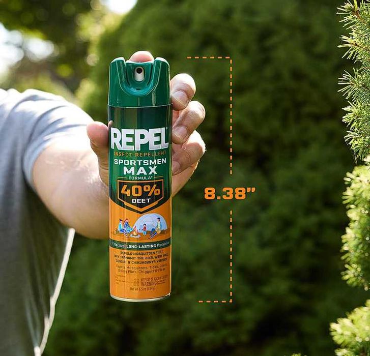Засіб від комарів та кліщів Repel Sportsmen Max Formula 40% DEET , 100% DEET  Made in USA