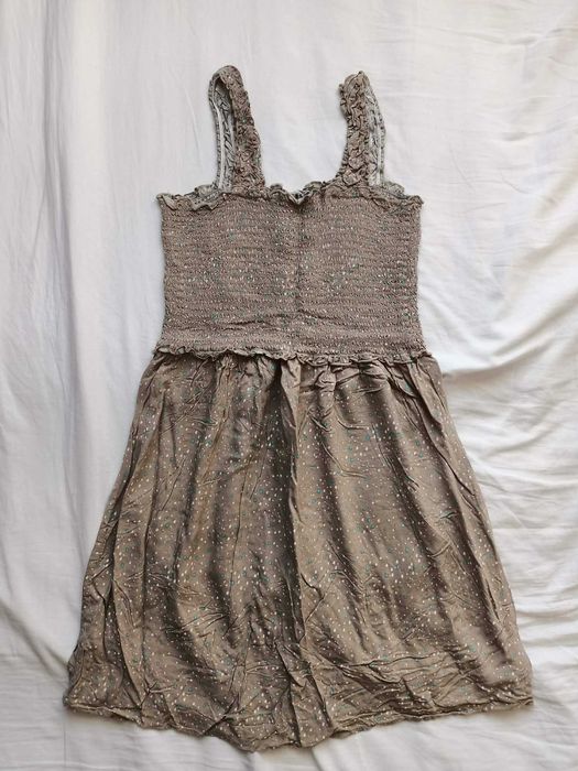 letnia sukienka viral 164 beżowa