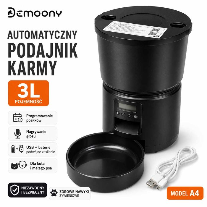 Automatyczny Dozownik Karmy USB + baterie