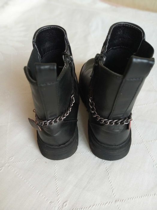 Kozaki trzewiki dziewczęce DeeZee r. 33 na zamek czarne