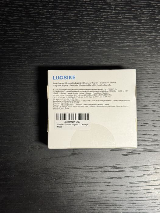 Блок живлення LUOSIKE USB C 20W, швидка зарядка, адаптер