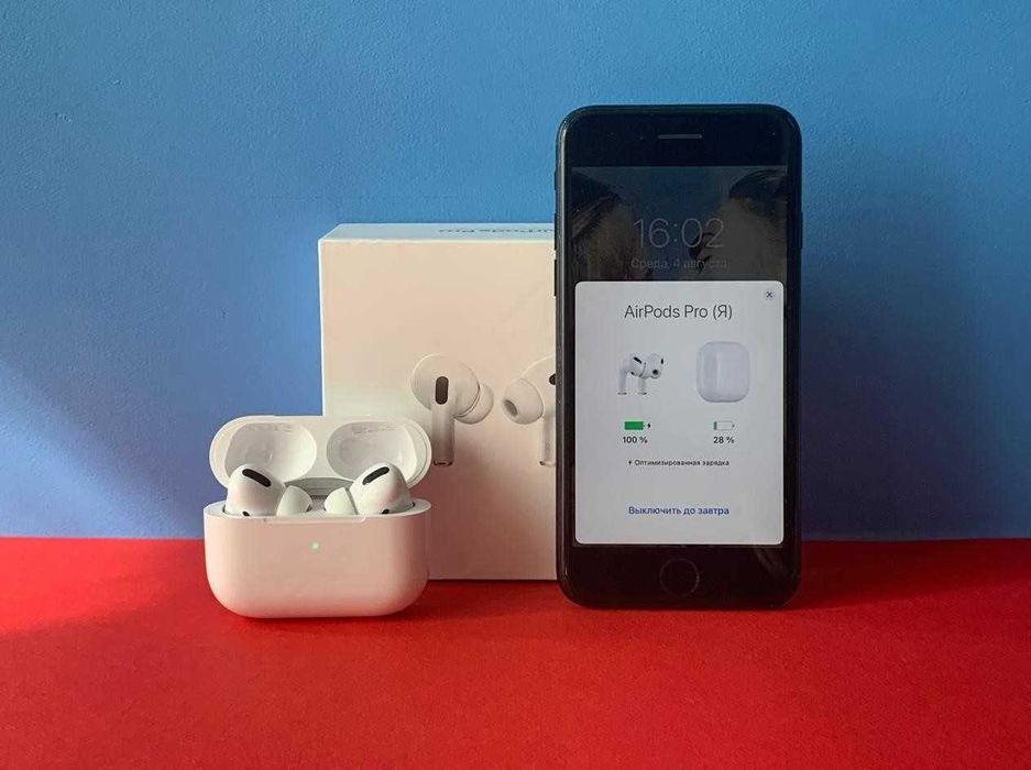 Наушники Беспроводные АирПодс Pro без шумки 1в1 Lux +чехол