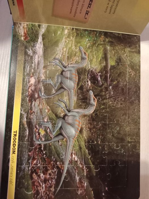Książka + puzzle Inteligentne dinozaury
