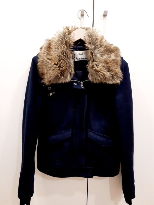 Casaco de fazenda azul