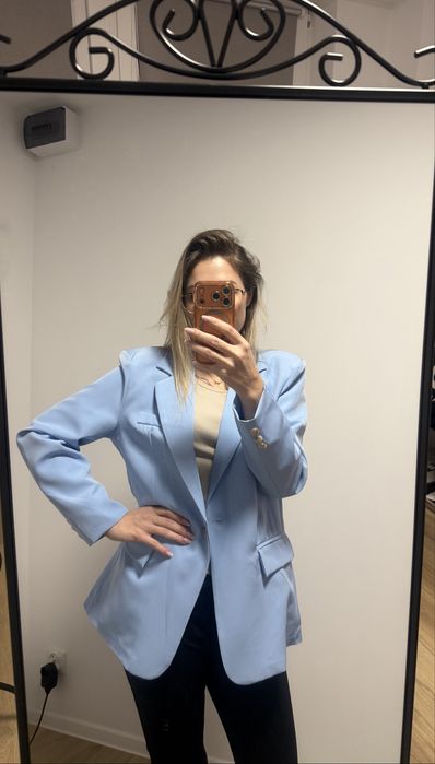 Marynarka oversize niebieska