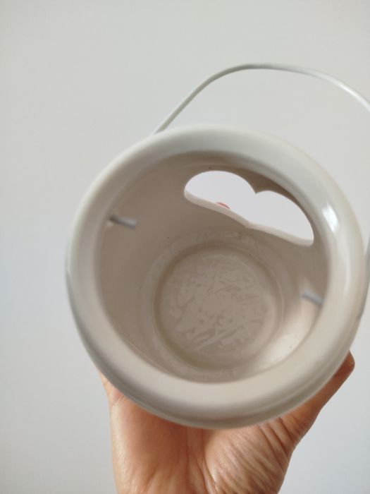 Керамічний ліхтар-підсвічник у формі серця