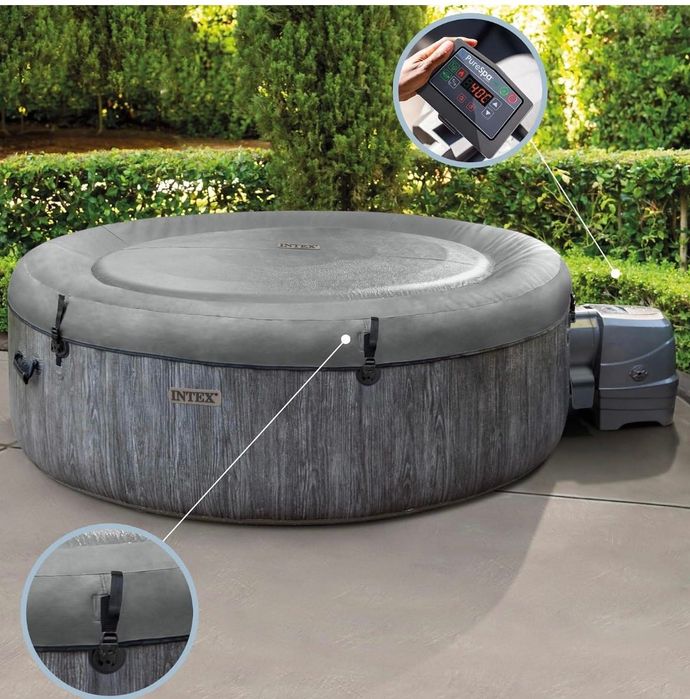 Intex SPA Insuflável circular Greywood Deluxe, 6 pessoas