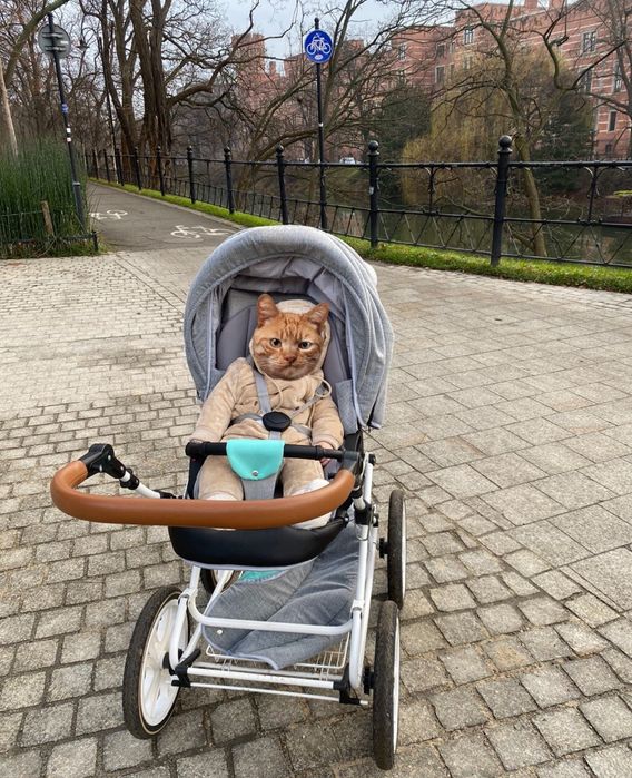 Wózek dzieciecy 2w1, retro