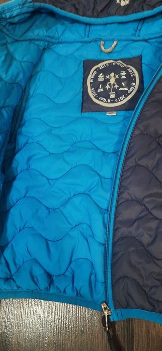 Kurtka 98 puchowka puch syntetyczny Brep granatowa pikowana