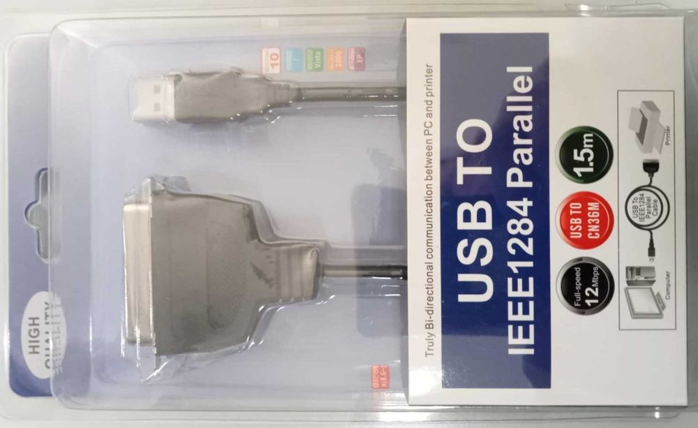 USB-to-Parallel Printer Cable (USB to IEEE1284 Parallel), 12 Mbps, 1.5 m64738637764483120
