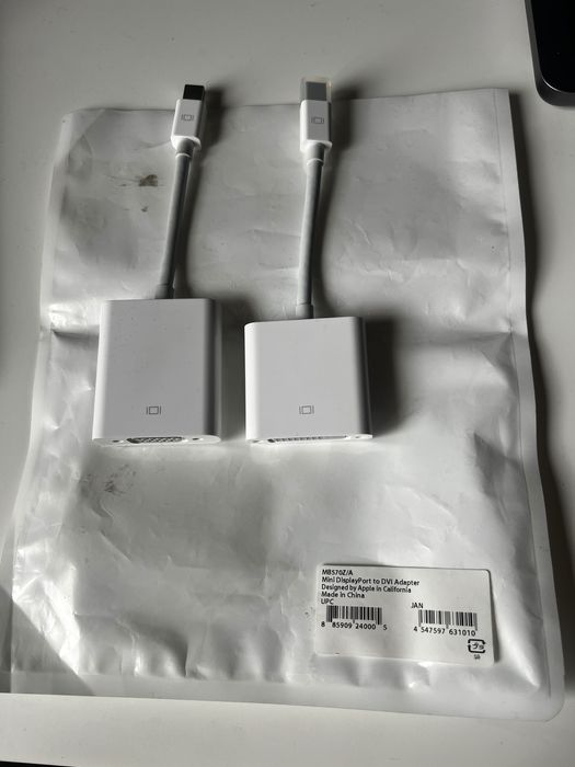 Adaptadores Apple Mini DisplayPort para VGA e DVI (Originais)