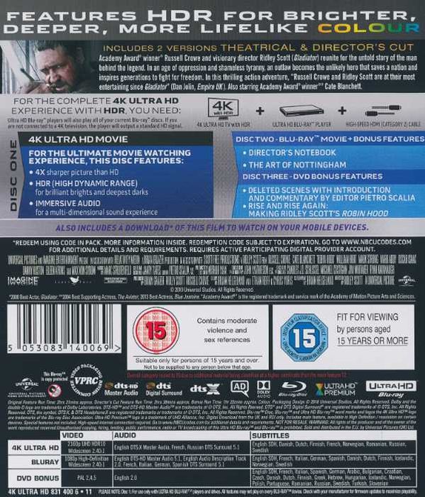 ROBIN HOOD 4K + blu ray wer. POLSKA 2 wer filmu