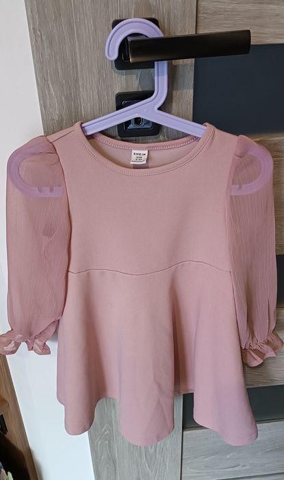 Sukienka mama i córka matchy matchy pudrowy róż