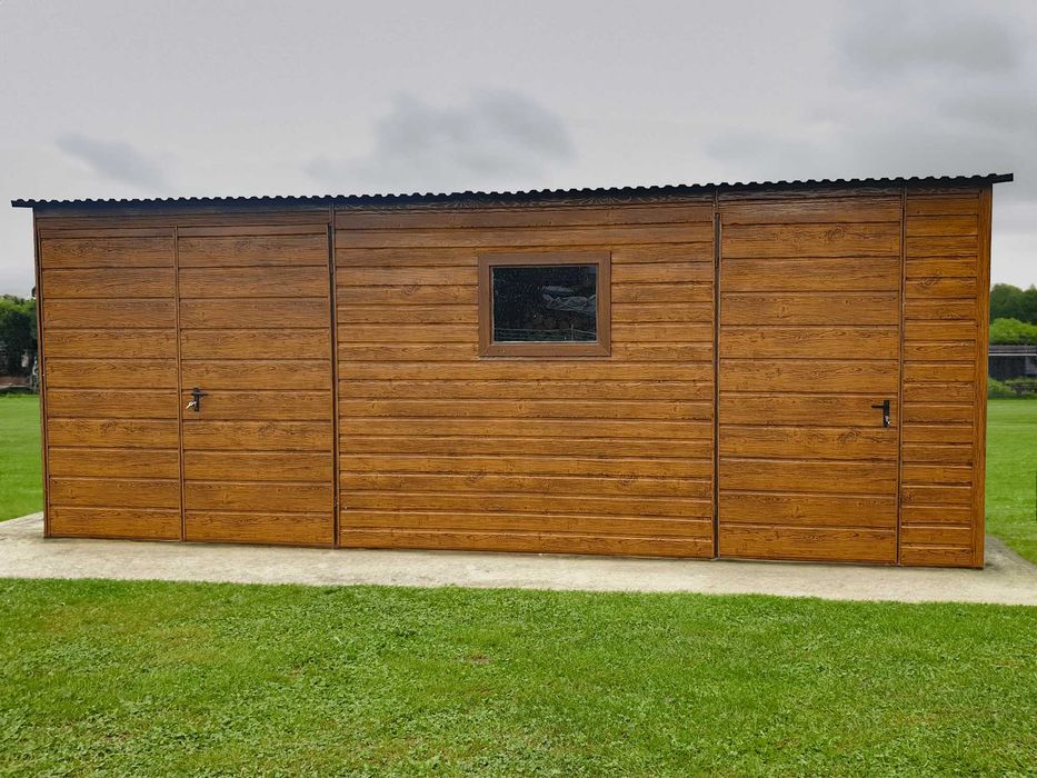 Domek ogrodowy 6×3,5m – złoty dąb