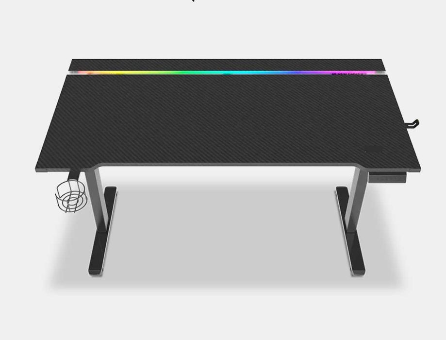 Mesa alpha gamer - sistemas de luz e elevação eléctrica