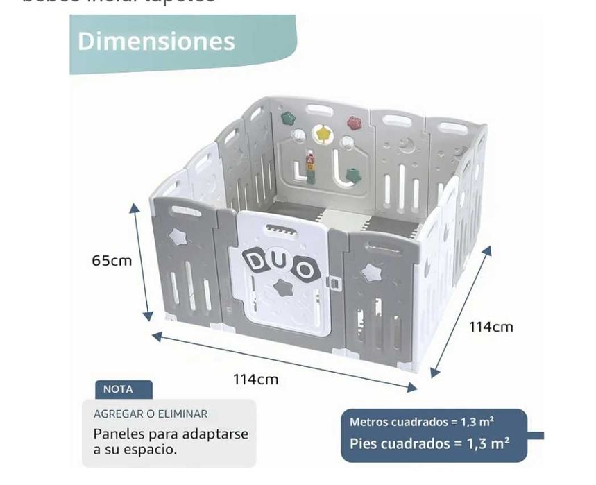 Parque para bebé com tapetes