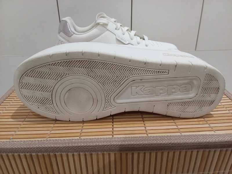 damskie białe sneakersy na platformie marki Kappa roz. 36 wkładka 23,5 cm