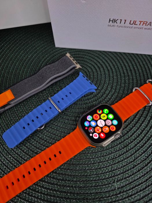 Smartwatch męski HK Ultra3 , AMOLED 2,12” • 2 paski • NOWY