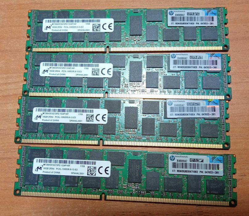 оперативна пам'ять DDR3L ECC Reg  4Гб, 8Гб, 16 Гб