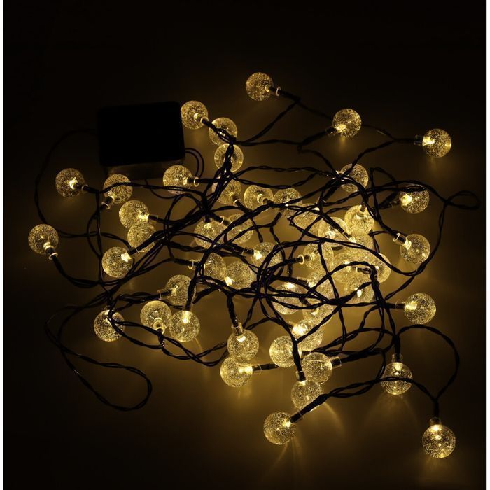 Lampki Solarne do Ogrodu Girlanda na Balkon Kulki 7m 50 LED