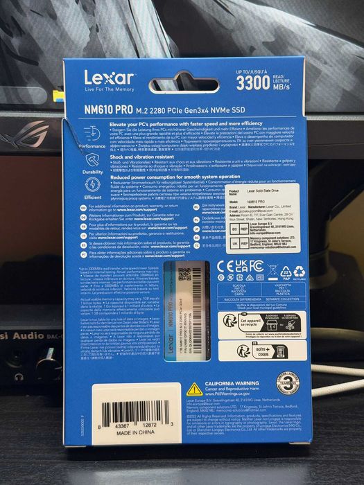 1TB SSD NVMe Lexar NM610PRO — NOVO e SELADO - Comprado dia 21/04 na Worten