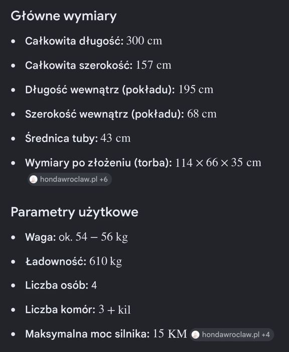 Ponton Honwave (Honda) T30 AE aluminiowa podłoga