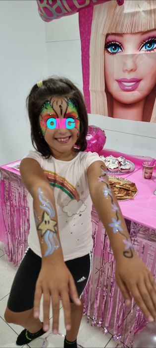 Animacão festas/eventos: pinturas faciais e modelagem de balões