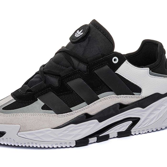 Мужские кроссовки Adidas Niteball Black&White. Размеры 41-45