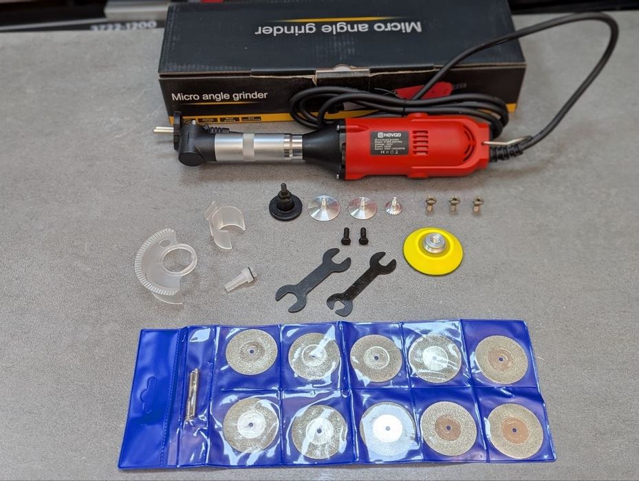 Оригинал NOVQO Гравер угловой Регулировка об. Помогатор +10шт Дисков