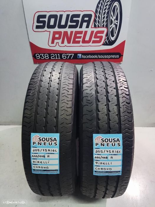 2 pneus semi novos 205-75r16 c pirelli - oferta dos portes