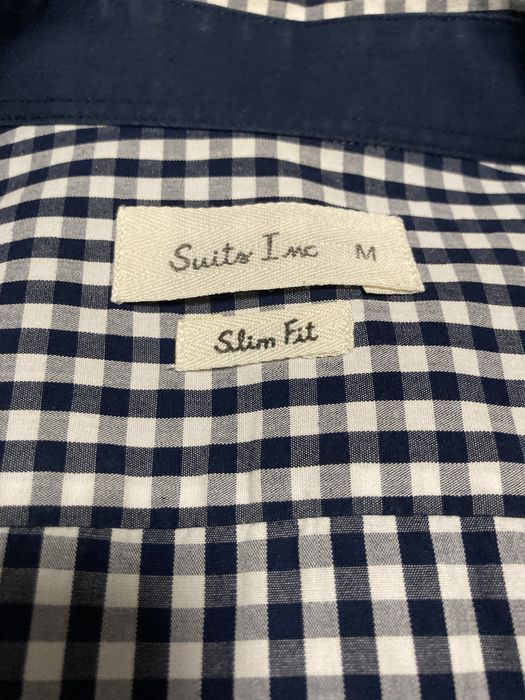 Camisa quadrados azuis e brancos tamanho M