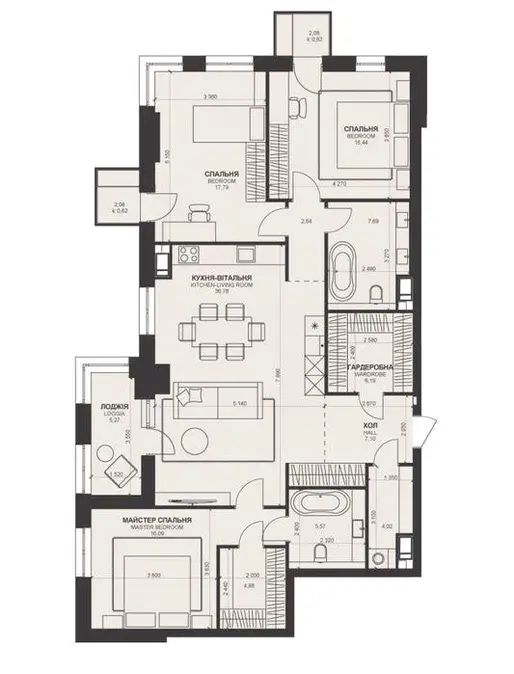 3-комнатная квартира по адресу ул. Тютюнника (площадь 132 м²) - Atlanta.ua - фото 11