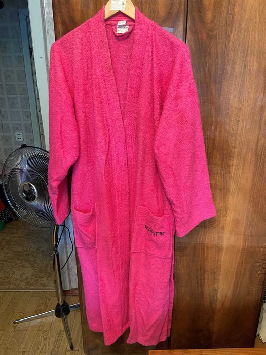 Хлопковый розовый халат