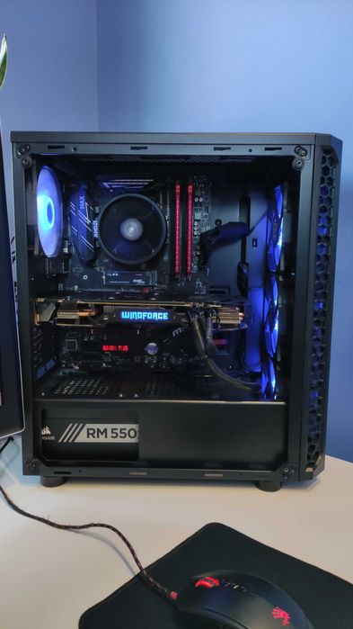Zestaw Gamingowy Ryzen 5, GTX970, 16GB RAM SSD+ HDD + 27' + Akcesoria