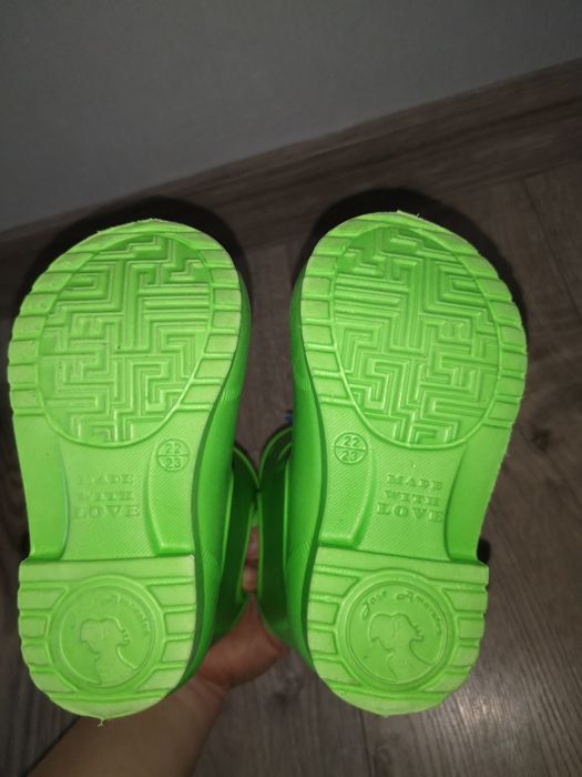 Сапожки пена резиновые дождь 22 23 размер резачки ризаки на дощ