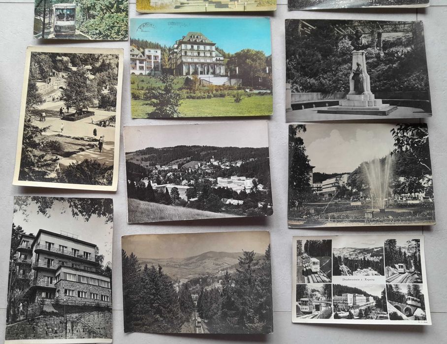 Stare kartki pocztowe pocztówki stare zdjęcia Krynica zestaw 13 + 80