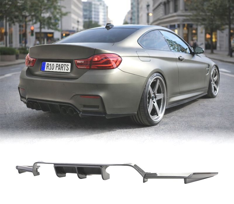DIFUSOR TRASEIRO BMW F80 M3 F82 F83 CARBONO DUPLA
